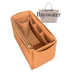 Bayswater Tragetasche kompatibel, Mini Micro Reißverschluss klein weich Nord Süd, Filz Einsatz Organizer, weich robust, Geldbörse Organizer Fit (Typ J)