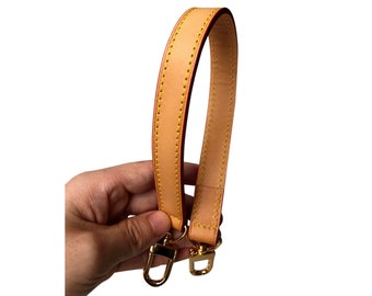 Leather Strap for Handbag with Golden Clasp