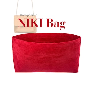 Fabriqué pour [Sac NIKI] Sac à main en velours (type MT), léger, doux et robuste, organiseur de sac de créateur, conserve la forme du sac