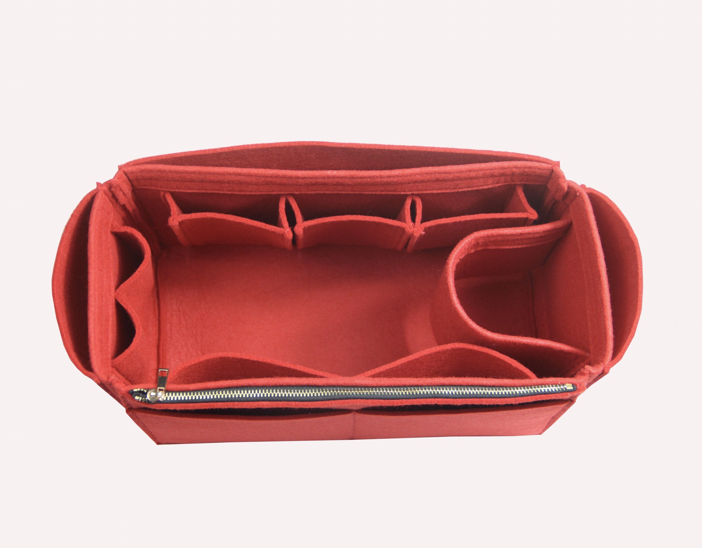 Glameow Felt Insert Bag Purse Organizer Bag in Bag Fits Speedy 35, Women's, Size: Small, Red