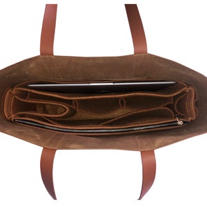 Day Market Tote Felt Purse Insert (Type JIA), Light Sturdy, Organize Bag, Keep Tote Bag in Shape Fit