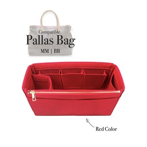 Pallas MM BB Compatible, Top Handle Shoulder Bag Medium Small, Felt Tote Insert Organizer, Light Soft Sturdy, Keep Shape Organiser (Type J)