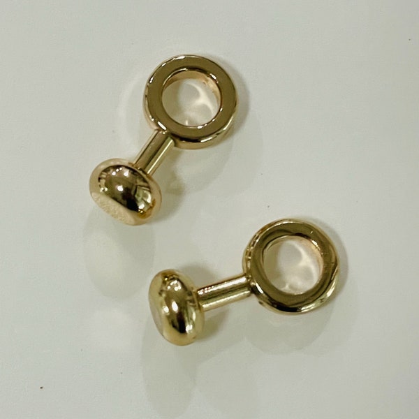 Un par de ganchos de anillo para convertir la bolsa con cremallera Neverfull Pochette en un bolso cruzado, bolsa con cierres y garras, dorado o plateado