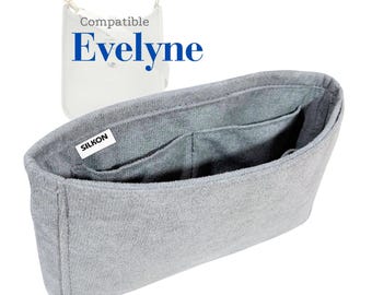 For [H Evelyne Purse] Velvet Purse Insert (Type MT), Light Soft Sturdy, Organizer Designers Bag, Keep Bag in Shape Fit