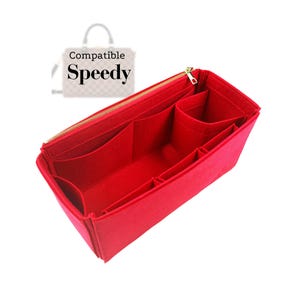 Compatible with Speedy Bag, 25 30 35 40 20 22 Mini HL Nano, Felt Tote Insert Organizer, Light Soft Sturdy, Keep Shape Organiser Fit (Type J)