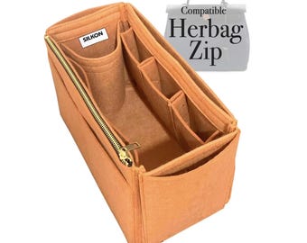 Herbag Zip Bag Compatible, 31 39 52 Cabine 50 Messenger, Felt Tote Insert Organizer, Light Soft Sturdy, Purse Organiser Fit (Type J)