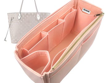 Neverfull Pm Mm Gm Kompatibel, Pink Filz Geldbörse Einsatz (Typ JIA) Designer Designer Tasche organisieren Tote in Form halten