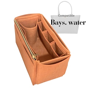 Bays. water Tote Bag Compatible, Mini Micro Zipped Small Soft North South, Felt Insert Organizer, Soft Sturdy, Purse Organiser Fit (Type J)