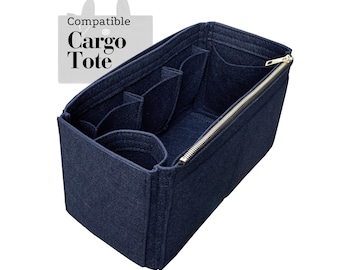 Compatible with Cargo Tote, 34 26 cm Large Small, Felt Tote Bag Insert Organizer, Light Soft Sturdy, Keep Shape, Organiser Fit (Type J)
