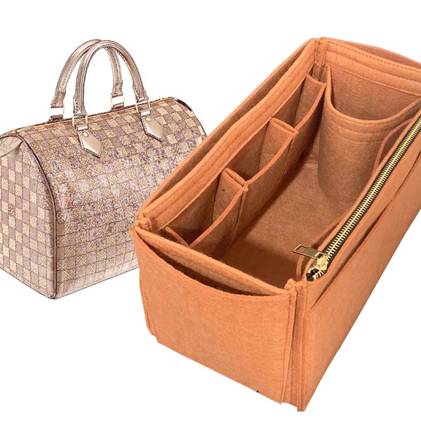 Speedy 25 30 35 40 Compatible, Pink Felt Purse Insert (Type JIA) Organize Designers Bag Keep Tote Shape Fit Neverfull Birkin Le Pliage Arts.