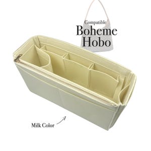 Organizador de fieltro para bolso de mano Boheme Hobo compatible con GM PM Mini, tamaño grande, mediano y pequeño, ligero, suave y resistente, apto para organizador de carteras (tipo J)
