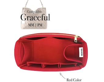 Graceful Bag Compatible, Large Medium Small MM PM, Felt Tote Bag Insert Organizer, Light Soft Sturdy, Keep Shape, Organiser Fit (Type J)