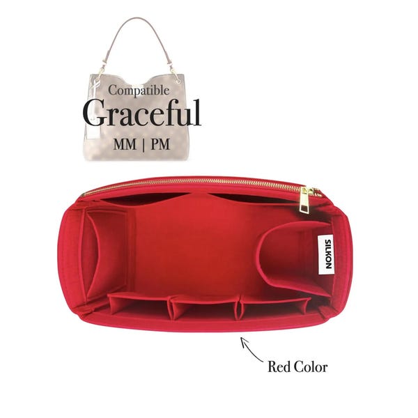 Graceful Bag Compatible, Large Medium Small MM PM, Felt Tote Bag Insert Organizer, Light Soft Sturdy, Keep Shape, Organiser Fit (Type J)