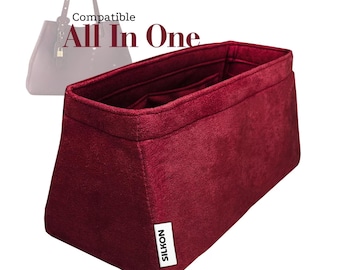Compatible with All In One Bag, MM PM Handbag Velvet Purse Insert Organizer (Type W)