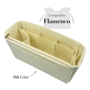 Bolso de mano tipo cubo compatible con Flamenco, tamaño XL, tamaño mediano, mini, de fieltro, organizador ligero, suave y resistente, apto para bolsos (tipo J)