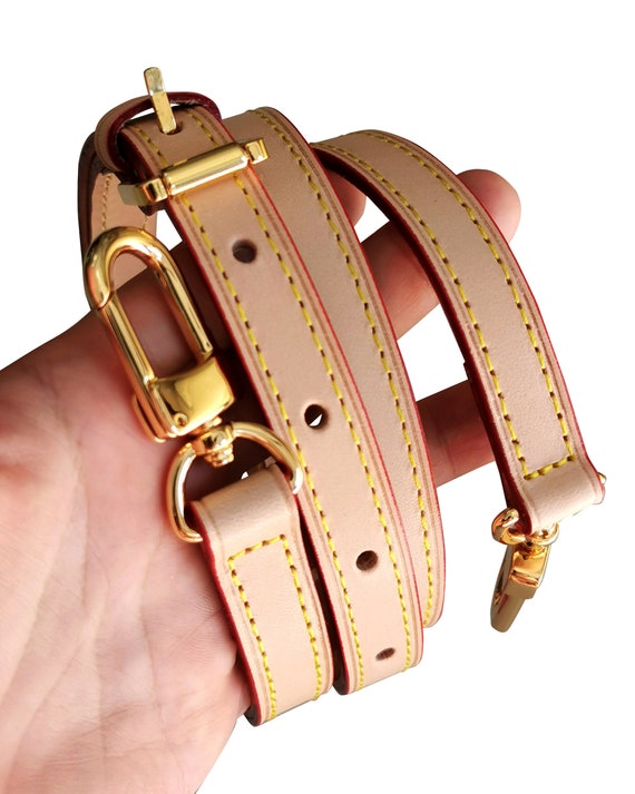 19mm Vachetta Leather Strap for Handbag With Golden Clasp 