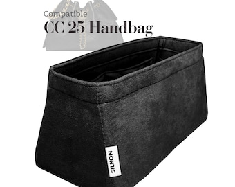 Compatible with 25 Handbag Bag, CC Small Medium large Mini, Velvet Purse Insert Organizer (Type W)