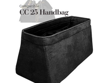 Compatible with 25 Handbag Bag, CC Small Medium large Mini, Velvet Purse Insert Organizer (Type W)