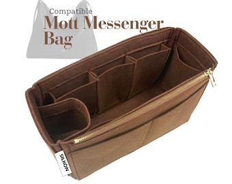 Compatible with Mott Messenger Bag, Felt Purse Bag Insert Organizer, Light Sturdy, Keep Shape Organiser (Type J)