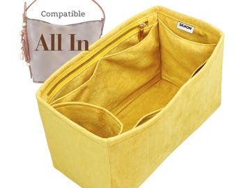 All In Bucket Bag Compatible, Velvet Purse Insert (Type D1), Large Medium Mini Small, Organizer Designers, Keep Tote Bag in Shape