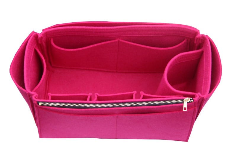 Felt Purse Insert Type JIA, Light Soft Sturdy, Organize Designers Bag, Keep Tote Bag in Shape Fit Neverfull Speedy Birkin Le Pliage Arts. Fuchsia