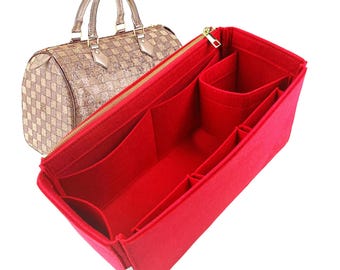 Compatible with Speedy Bag, 25 30 35 40 20 22 Mini HL Nano, Felt Tote Insert Organizer, Light Soft Sturdy, Keep Shape Organiser Fit (Type J)