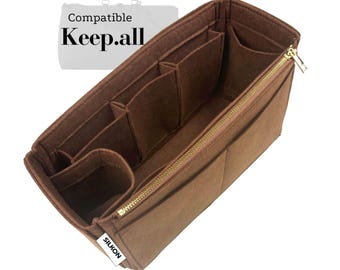 Compatible with Keep.all 25 35 45 50 55 60 XS City, Felt Tote Bag Insert Organizer, Light Soft Sturdy, Keep Shape, Organiser Fit (Type J)