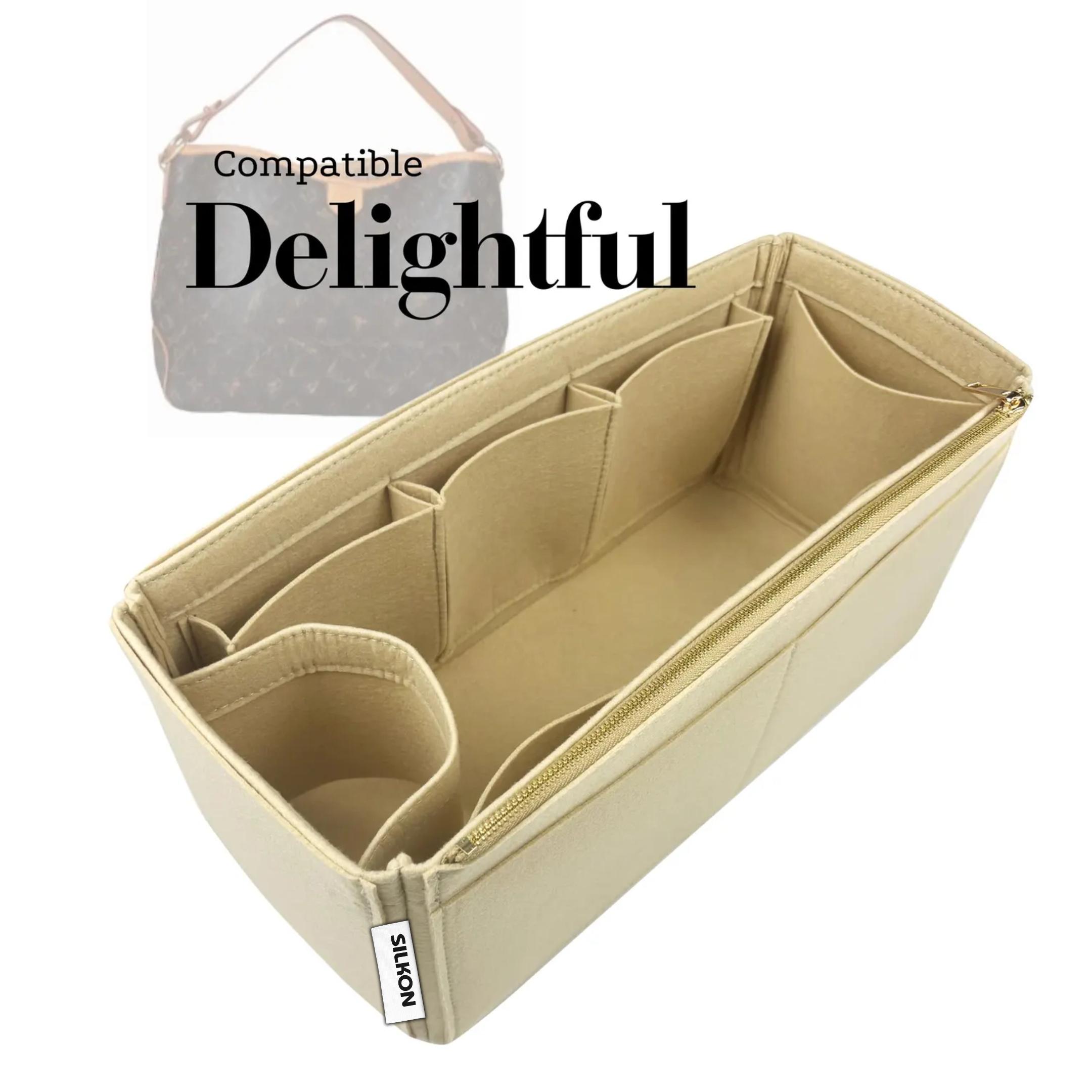 Delightful Compatible, GM MM PM Large Medium Small monogram Felt Tote Bag Insert Organizer, Light Soft, Purse Organiser (Type J)