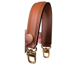 Thick Leather Strap for Handbag with Golden Clasp Hardware