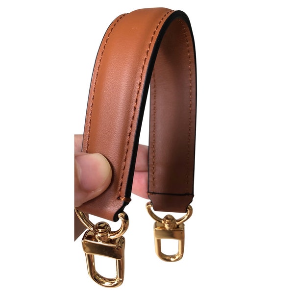 Bracelet en cuir épais pour sac à main avec fermoir doré
