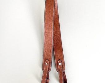 Replacement Strap without Hook, for Cross Body Bag, Pebble Leather, with Golden or Silver Hardware