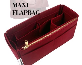 For [Maxi Flapbag] Purse Insert (Type JIA), 33cm 38cm Light Soft Sturdy, Organize Designers Bag, Keep Tote Bag in Shape