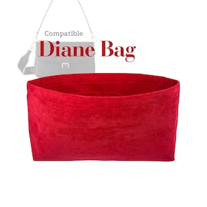 Compatible with Diane Bag, Velvet Purse Insert, Light Soft Sturdy, Organize Designers Bag, Keep Bag in Shape Fit (Type MT)