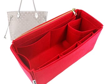 Neverfull Pm Mm Gm Kompatibel, Rosa Filtväskasinsats (Typ JIA) Organisera Designers Väska Håller Tillbehöret I Form Passar Bra