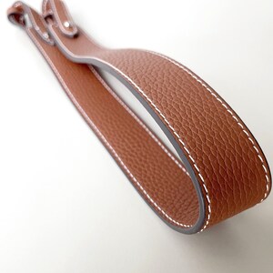 Replacement Strap without Hook, for Cross Body Bag, Pebble Leather, with Golden or Silver Hardware image 4