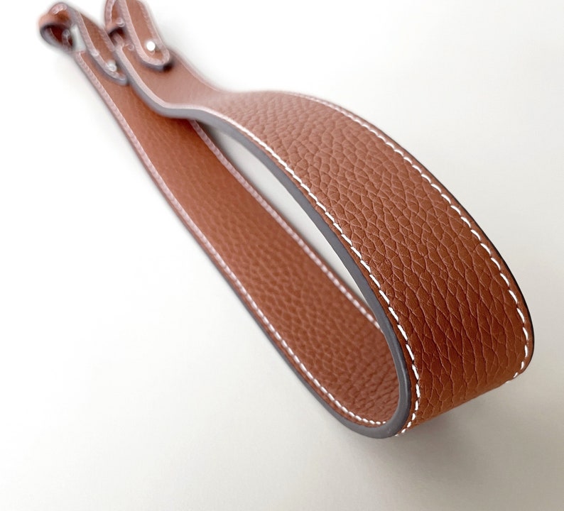 Replacement Strap without Hook, for Cross Body Bag, Pebble Leather, with Golden or Silver Hardware image 4