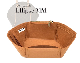 Ellipse MM Compatible, Large Medium Size Monogram, Felt Purse Bag Insert Organizer, Light Soft Sturdy, Keep Shape Organiser Liner Protector