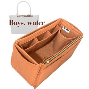 Bolsa de mano Bays. Water compatible con minimicro con cremallera, pequeña, suave, Norte-Sur, organizador con inserto de fieltro, suave y resistente, ideal para organizar bolsos (tipo J)