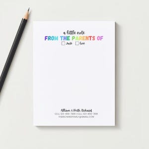 Custom Notepads, School Notepads, Personalized Notepads, Parent Notepads, Teacher Notepads, Custom Gift, School Note, School Notepad