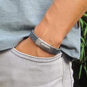 Lederarmband in braun oder schwarz Bild 3