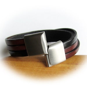 Herren Lederarmband, mit Gravur personalisierbar, in vielen Farben möglich persönliches Geschenk Bild 7