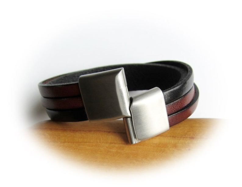 Men's leather bracelet, personalizable with engraving, available in many colors personal gift image 7