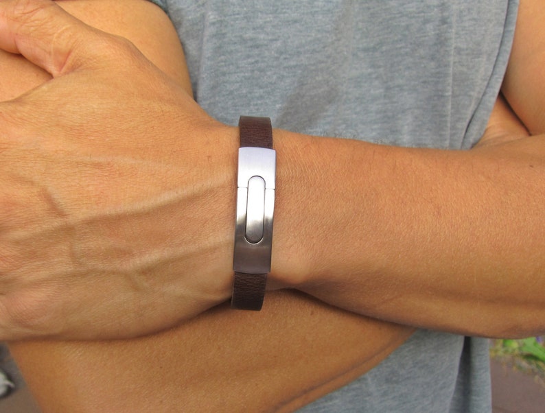 Lederarmband in braun oder schwarz Bild 5