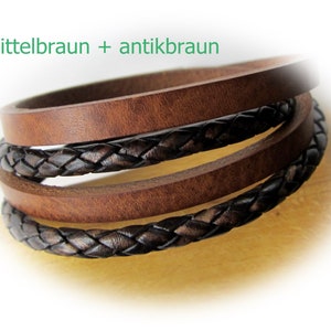 Lederarmband Herren in Größe M bis XL, personalisierbar mit Gravur Bild 3