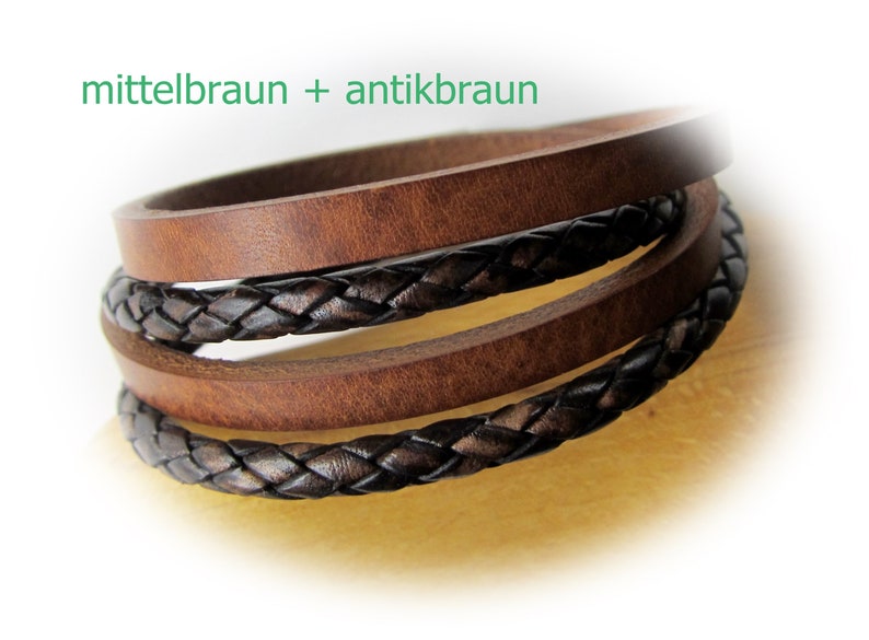 Lederarmband Herren in Größe M bis XL, personalisierbar mit Gravur Bild 3