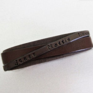 Men's leather bracelet, personalizable with engraving, available in many colors personal gift image 9