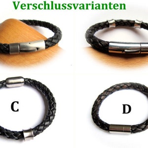 Lederarmband Herren in Größe M bis XL, personalisierbar mit Gravur Bild 4