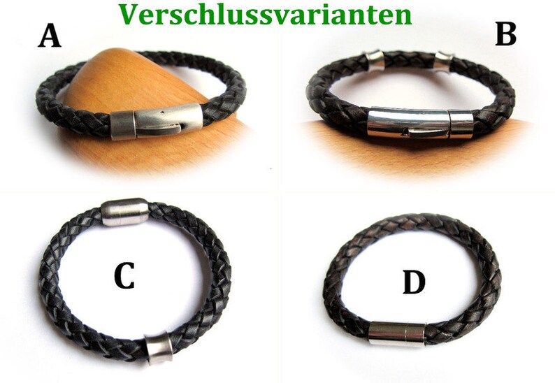 Lederarmband Herren in Größe M bis XL, personalisierbar mit Gravur Bild 4