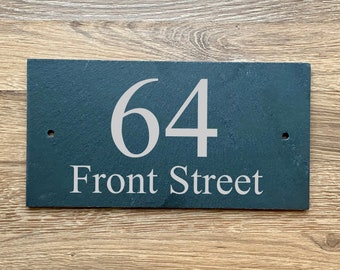 Stainless Steel House Number Door Sign Name Sign /"Heart/" with laser engraving on request