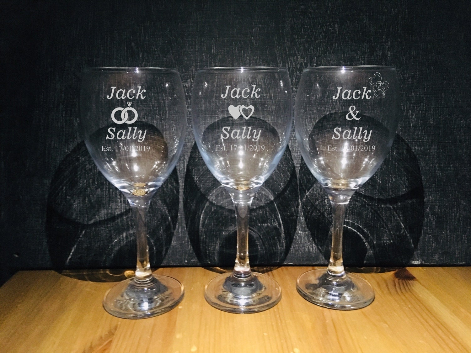 X135 Personalised Wedding Wine Glasses Bulk Wine Glasses Etsy UK